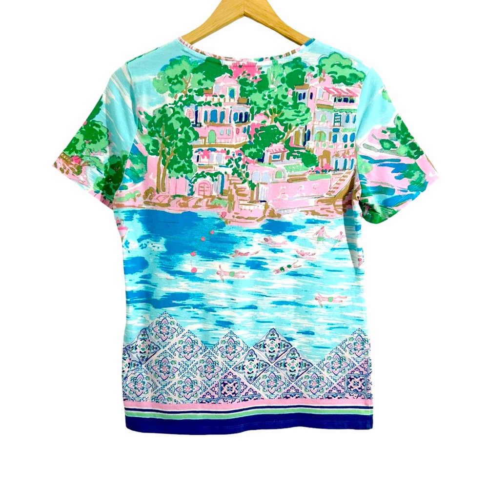 Talbots Multicolor Seaside Print Mosaic Floral To… - image 2